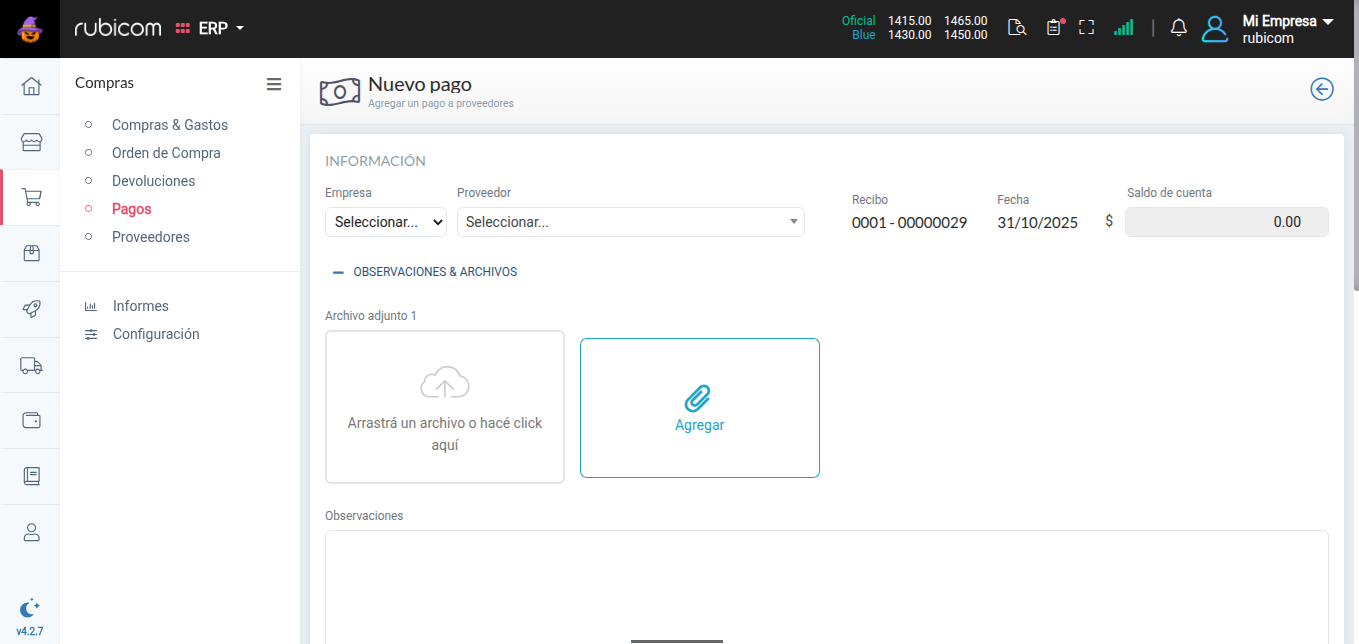 Finalización del Pago