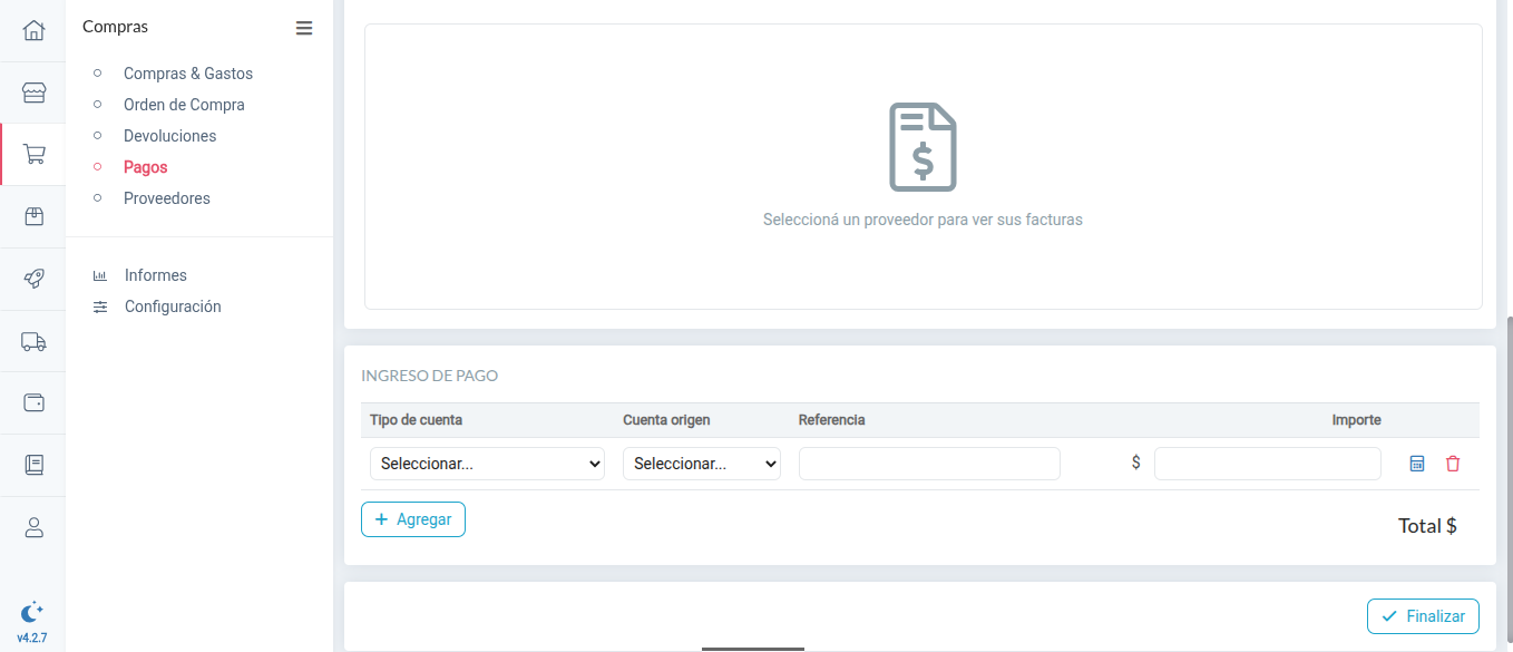 Listado de Facturas Pendientes