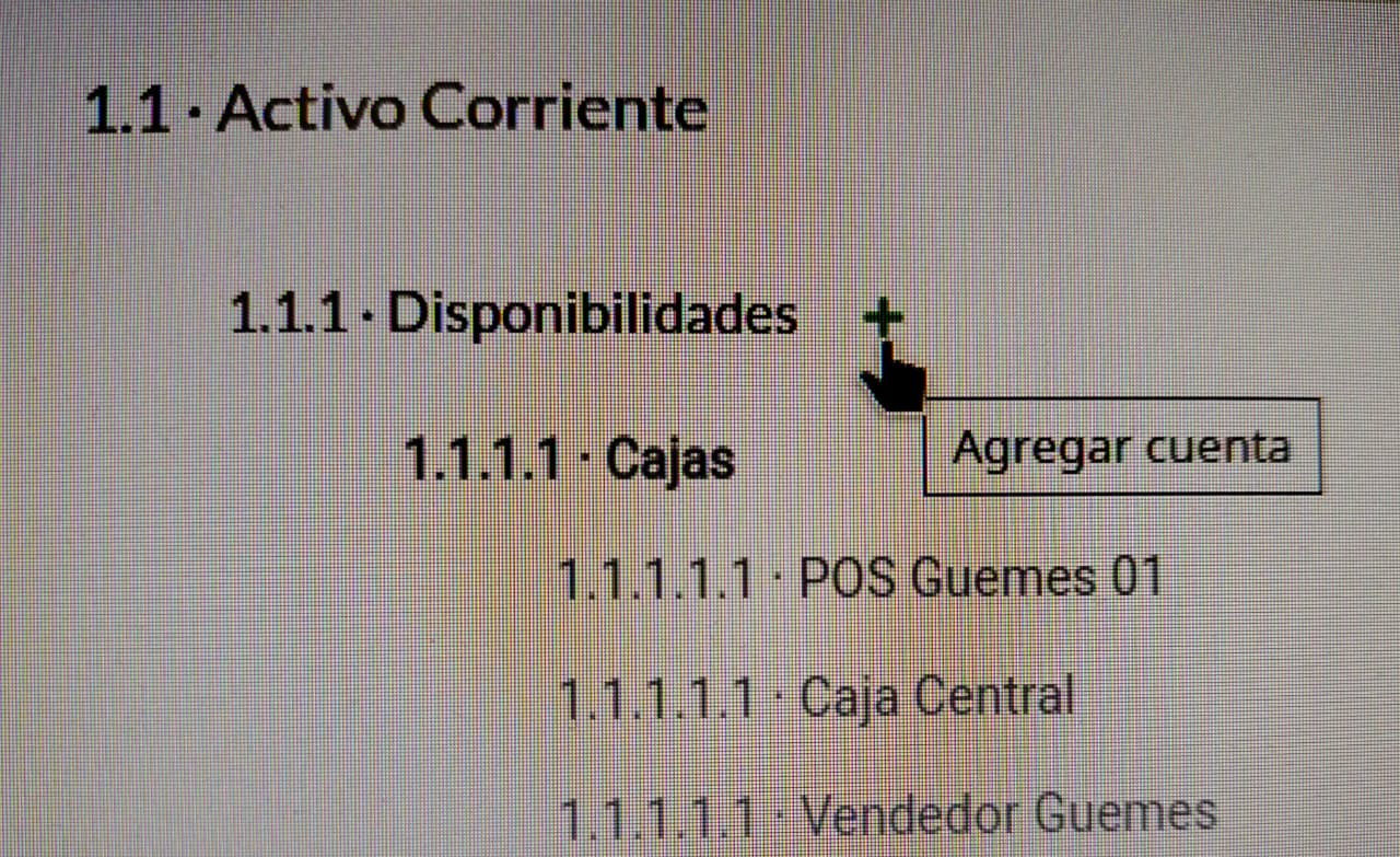 Botón con opciones de Asiento Manual e Imprimir listado