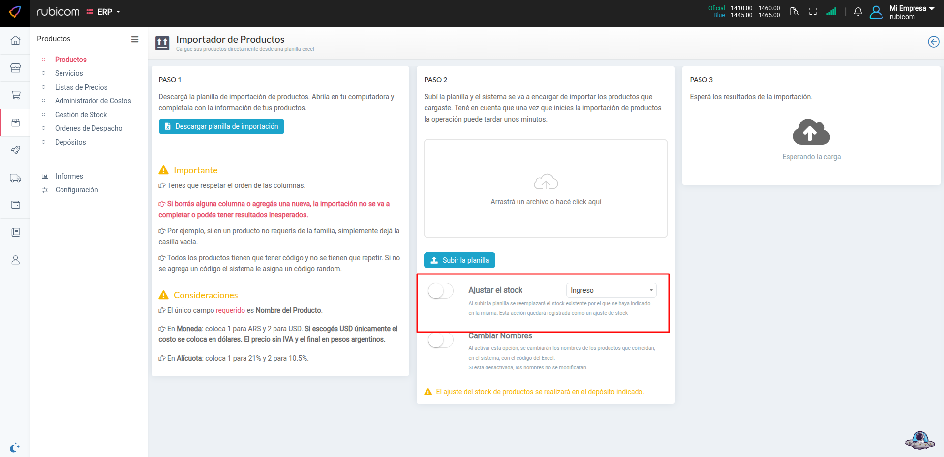 Formulario para agregar nuevo depósito