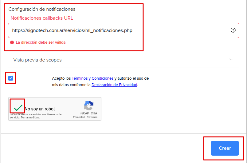 Finalizar creación app
